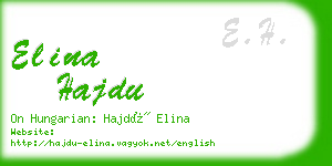 elina hajdu business card
